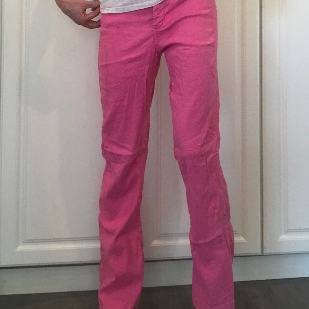 NYDJ linen blend hot pink pants